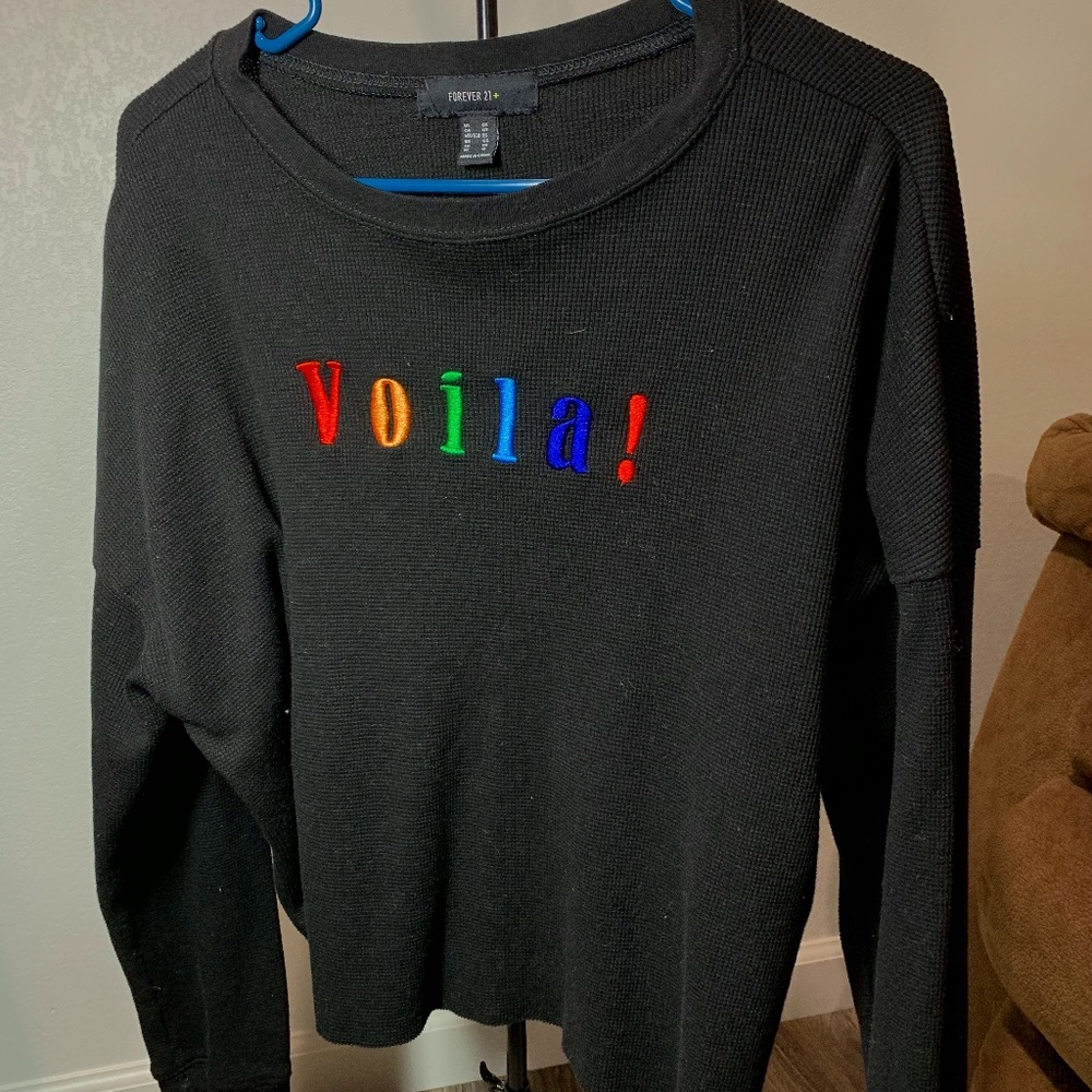 Forever 21+ Cropped Long-Sleeve Tee